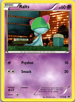 Ralts 55/99 Common Next Destinies Pokemon Lightly Played - Image 1