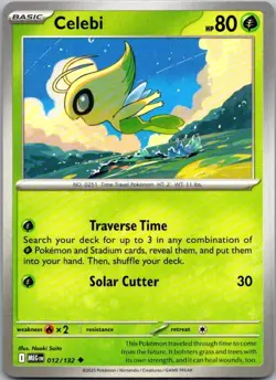 Celebi 012/132 Uncommon Mega Evolution Pokemon Near Mint - Image 1