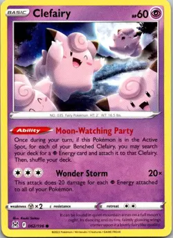 Clefairy 062/196 Common Lost Origin Pokemon Moderately Played - Image 1