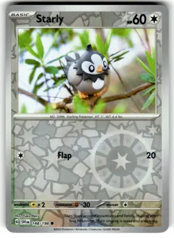 STARLY 148/198 SCARLET VIOLET BASE POKEMON (REVERSE HOLO, NM) . - Image 1