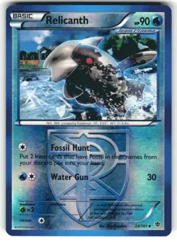 Pokemon Card Plasma Blaster No. 24/101 Relicanth Reverse Holo English LP - Image 1