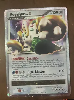 Pokemon TCG Regigigas LV.X 100/100 Stormfront Holo Ultra Rare English 2008 HP150 - Image 1