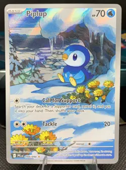 Piplup 098/094 Illustration Rare Phantasmal Flames Pokemon Holo Near Mint - Image 1