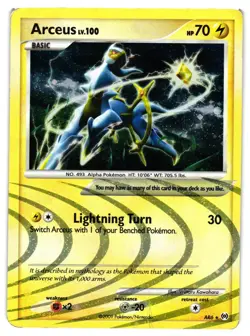 Pokemon TCG Arceus Holo AR6 Platinum Arceus Rare DMG - Image 1