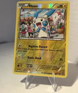 Minun 32/111 XY Furious Fists Reverse Holo Basic Eng 70 HP - Image 1