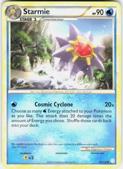 Starmie 53/123 Uncommon HeartGold & SoulSilver Pokemon LP - Image 1