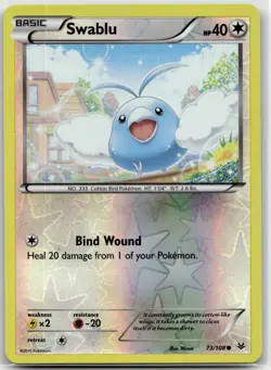 Swablu 73/108 Common Roaring Skies Pokemon Reverse Holo LP - Image 1