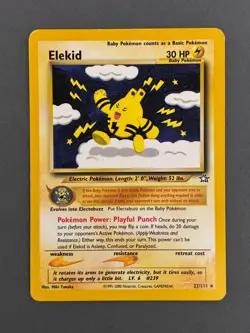 Elekid 22/111 Rare Neo Genesis Pokemon Unlimited MP - Image 3
