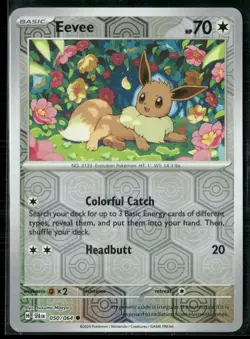 Pokemon - Eevee 050/064 Reverse Holo Shrouded Fable NM - Image 1