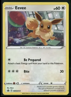 Pokemon - Eevee SWSH212 Black Star Promo Astral Radiance LP SWIRL - Image 1