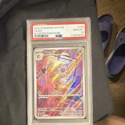 Pokemon TCG Lileep 145/142 SV07 Stellar Crown Illustration Rare Holo EN PSA 10 - Image 1