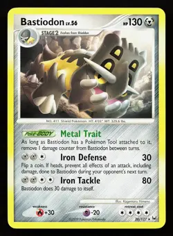 Bastiodon 20/127 Rare Platinum Pokemon Card - Image 1