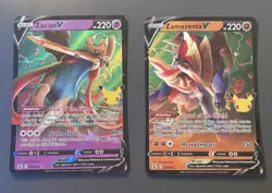Zacian V 016/025 and Zamazenta V 018/025 Pokemon Celebrations Set - Image 1
