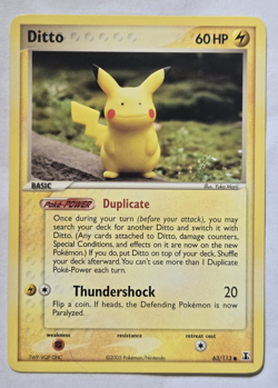 Pokemon TCG Ditto (Pikachu) Delta Species 063/113 Cmn Yuka Mori - Image 1