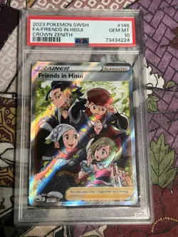 PSA 10 Friends in Hisui 148/159 SWSH Crown Zenith Full Art Pokemon - Image 1