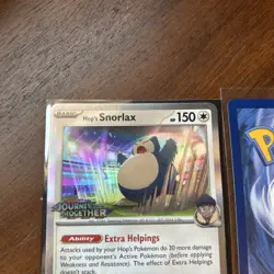 Pokemon Journey Together Stamped Hop’s Snorlax 117/159 TCG NM - Image 4