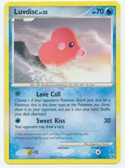 Luvdisc 35/127 Platinum Rare Moderate Play MP Pokemon DNA GAMES - Image 1