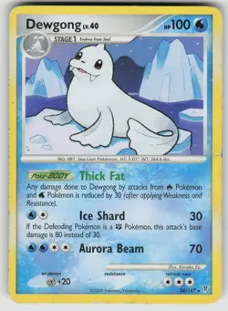 Dewgong 24/147 Rare Supreme Victors Pokemon Damaged - Image 1