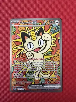 Pokemon card- Meowth EX SIR-121/088; perfect order, pack fresh, near mint - Image 1