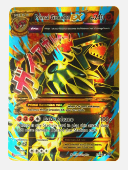 Pokemon Primal Groudon EX 97/98 Ancient Origins Full Art Holo Lightly Played - Image 1