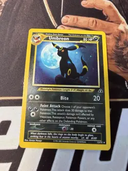 Pokemon TCG Umbreon Neo Discovery Holo Card 13/75 LP Condition Rare - Image 1
