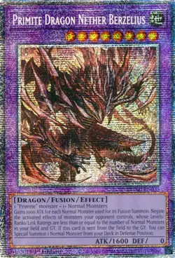 Yugioh! Primite Dragon Nether Berzelius - DUAD-EN035 - Starlight Rare - 1st Edit - Image 1