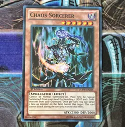 Konami Chaos Sorcerer LCYW-EN248 Secret Rare 1st Ed ATK 2300 DEF 2000 - Image 1