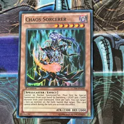 Konami Chaos Sorcerer LCYW-EN248 Secret Rare 1st Ed ATK 2300 DEF 2000 - Image 2