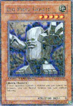Yugioh! Big Piece Golem - DT01-EN053 - Rare - Duel Terminal Near Mint, English - Image 1