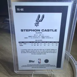 25-26 Topps - 80-81 Topps Silver Pack Stephon Castle #TC-SC Aqua Refractor /199 - Image 2