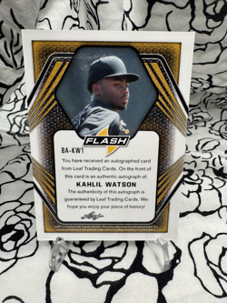 Kahlil Watson - AUTO - 2021 Leaf Flash - BA-KW1 - Image 2