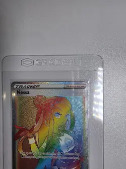 Pokemon Nessa Full Art Holo Secret Rare 196/185 Vivid Voltage TCG - Image 2