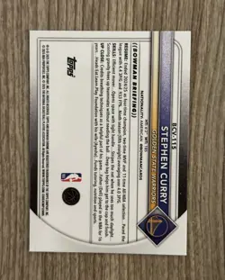2025-26 Topps Bowman Chrome Stephen Curry Aqua Mojo /125 - Image 2
