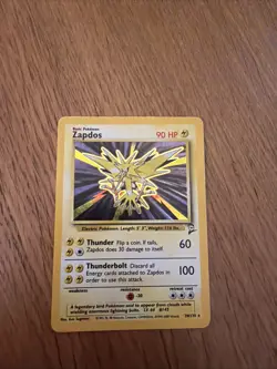 Pokemon TCG Zapdos Base Set 2 Holo Unlimited Rare Card 20/130 - Image 1