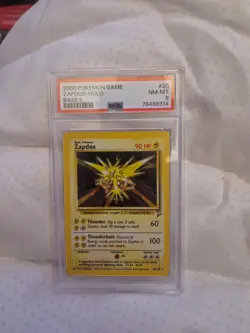 Pokemon TCG Zapdos Base Set 2 20/130 Holo Unlimited Holo Rare PSA 9 Mint - Image 1