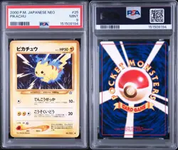 PSA9 2000 POKEMON JAPANESE NEO PIKACHU 25 OLD BACK - Image 3