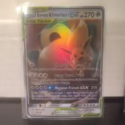 Pokemon Eevee & Snorlax GX TAG TEAM 120/181 Team Up Ultra Rare Holo 270 HP - Image 1