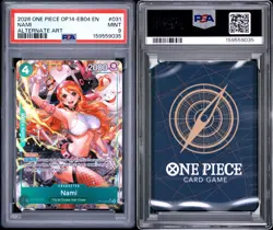 2026 ONE PIECE OP14 - EB04 - #031 ALTERNATE ART NAMI PSA 9 - Image 3