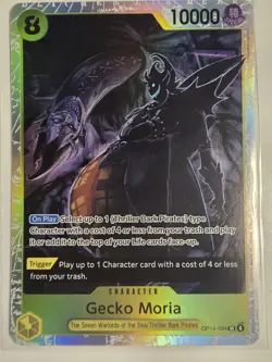 🔥🔥🔥Gecko Moria - OP14-104 OP14-104 The Azure Sea's Seven Foil One Piece TCG - Image 1
