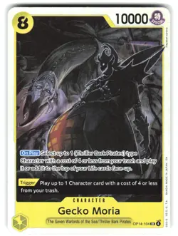 Gecko Moria OP14-104 Super Rare The Azure Sea's Seven One Piece Foil - Image 1