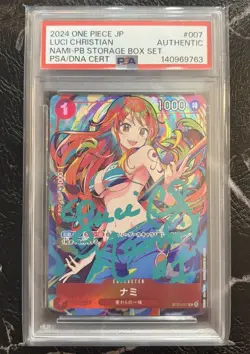 One Piece PSA Signed #1/1 Luci Christian JP Nami - PB Storage Box Set #007 - Image 1