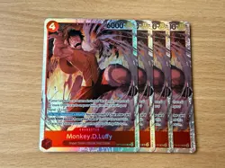 4 X Monkey.D.Luffy (OP16-015 SR) One Piece ENGLISH - Image 1