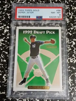 🏆Derek Jeter🏆1993 Topps GOLD Draft RC PSA 8 Centered regrade 9or10U HOF Invest - Image 1