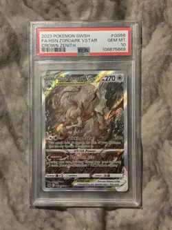 Pokemon TCG Hisuian Zoroark VSTAR GG56/GG70 PSA 10 - Image 1