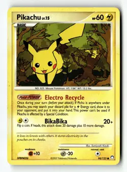 Pokemon Card Pikachu LP Mysterious Treasures 94/123 - Image 1