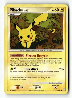 Pokemon Card Pikachu Normal LP Mysterious Treasures 94/123 - Image 1