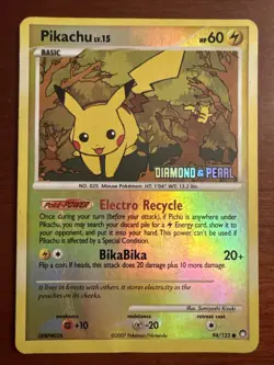 Pikachu 94/123 Mysterious Treasures Reverse Holo, LP/MP - Image 1
