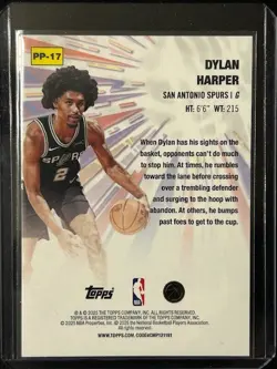 2025 Topps Basketball - Dylan Harper #PP-17 Power Players Holo Foil (RC) - Image 2