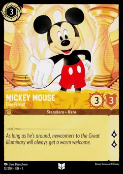 Disney_lorcana The First Chapter #12/204 Mickey Mouse Uncommon - Image 1