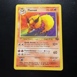 Flareon 19/64 1999 Jungle Unlimited WOTC Non Holo Rare LP Pokemon TCG - Image 1